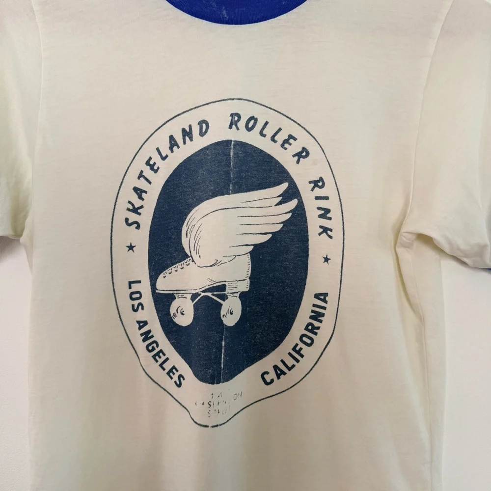 NEW Stoned Immaculate Roller‎ Rink Ringer Tee Size Small (S) - Picture 6 of 9
